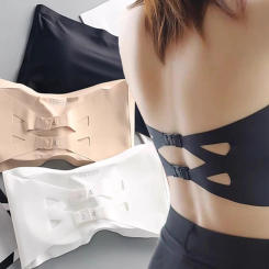 Ice Silk Strapless Bra Girls Seamless Crop Tube Top Bralette for Women Sexy Soft Bras Large Size Bustier Tops Summer Underwear