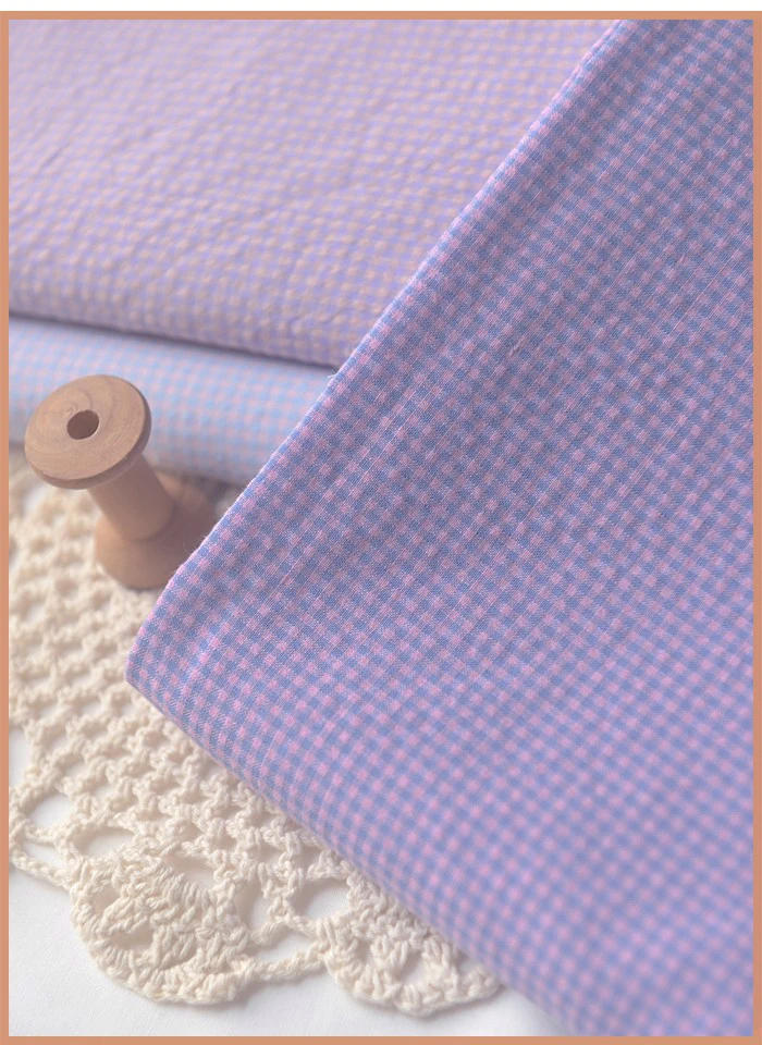 Description Picture 4 of item2mm x 2mm Check Pattern Polyester Cotton Fabric for Dress Shirt Shorts Scarf, 140x50cm