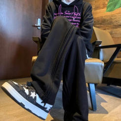 Spring Autumn Sports New Pants Men American Heavyweight Loose Leisure Guard Pantalones Slim Fit Straight Leg Wide Leg Sweatpants