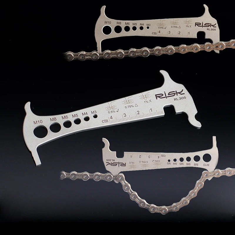 Description Picture 4 of itemMTB Bike Chain Wear Indicator Ruler Bicycle Chains Gauge Measurement Checker Cycling Repair Tool Stainless Steel Screw Diameter