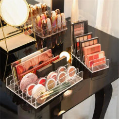 Acrylic Compact Eyeshadow Palette Organizer Display Tray Storage Box Cosmetics Makeup Rack Holder Drawer Organizer 7 Grid