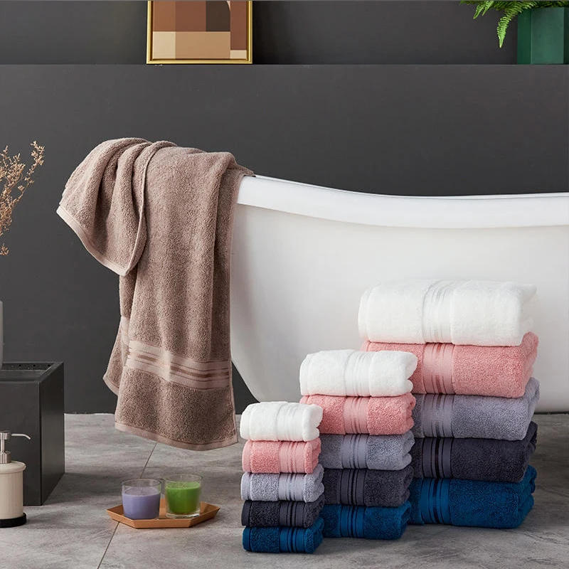Description Picture 6 of itemLarge Bath Towels 100% Cotton 90 x 180cm Extra Beach Towels Lighter Weight Absorbent Quick Dry Perfect Bathroom Towels