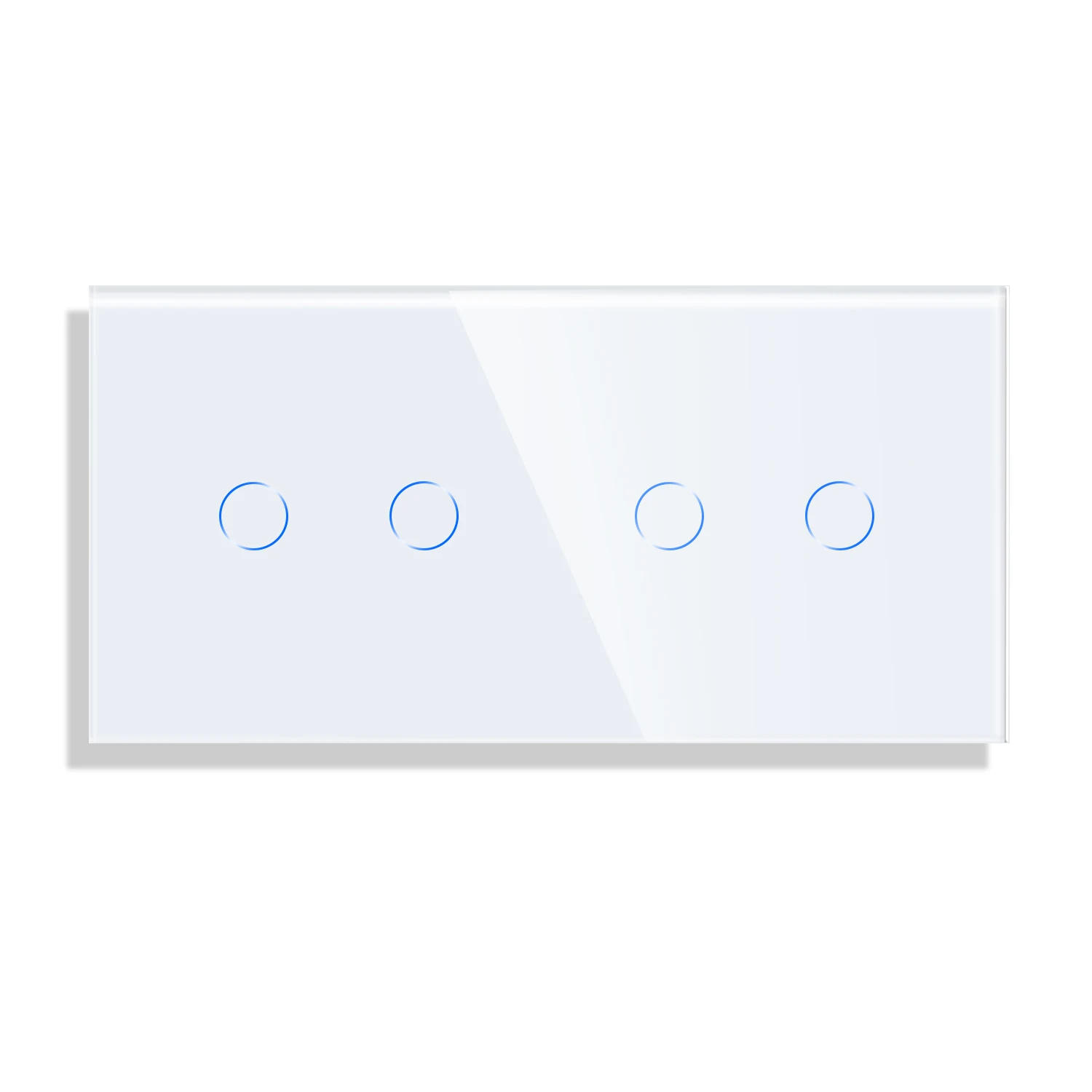 Description Picture 4 of itemDAJIMEI Only Crystal Glass Panel 158mm Pearl White Black 2/3/4/5/6 gang Glass Frame Wall Touch Switch Function DIY-Parts