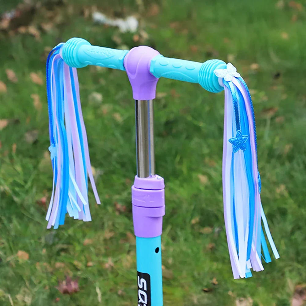 Description Picture 3 of itemKids Bicycle Handlebar Scooter Streamers Sparkle Tassel Colorful Streamers Ribbon Decoration Outdoor Cycling Bike Accessories