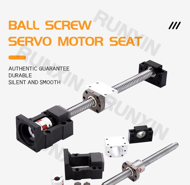 Description Picture 2 of itemRXTNC C7 Ball Screw Kit SFU3205 L300-1400mm with Single Nut+BF25+DSG32H+Coupling+HM25-110 Motor Mount for cnc 3d printer part