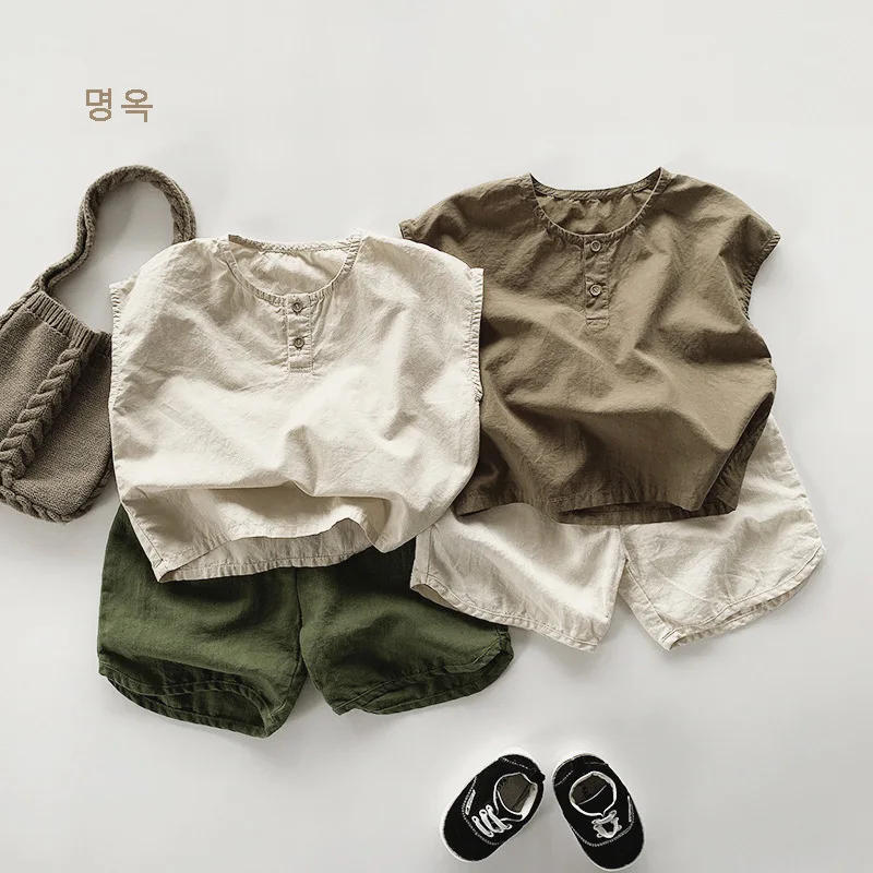 Description Picture 5 of itemBoys' Cotton and Linen Shorts Summer Children's Thin Five Inch Shorts Girls' Baby Korean Version Casual Pants Clothing