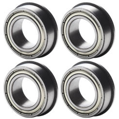 F6003 Wheelbarrow Bearing 20x35x11mm (4 PCS) Double-sided Sealing Cover Push truck Garden Garden Cart Wheel Flange Ball Bearings