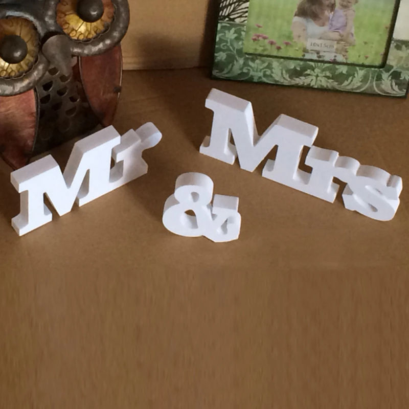 Description Picture 3 of itemWedding Anniversary Wedding Decoration Letter Ornament Wedding Table Mr & Mrs Mr & Mrs Signs Venue Decorations