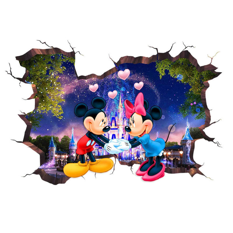 Description Picture 4 of item3D Cartoon Mickey Minnie Baby Home Decals Wall Stickers For Kids Room Baby Bedroom Wall Art Nursery Amusement Park PVC Poste