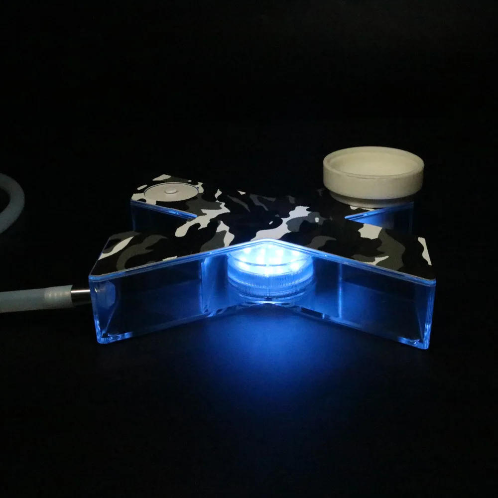 Description Picture 6 of itemR&R X Shape Hookah Set with LED Light Acrylic Narguile Complete Kit Silicone Bowl Water Pipe for Shisha Accessories Men Gifts