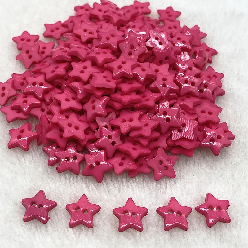 Description Picture 5 of itemNew 12mm-15mm-20mm Colours Five- Pointed Star with Two Eye Buttons  Resin Sewing Buttons Diy Scrapbooking Multicolour