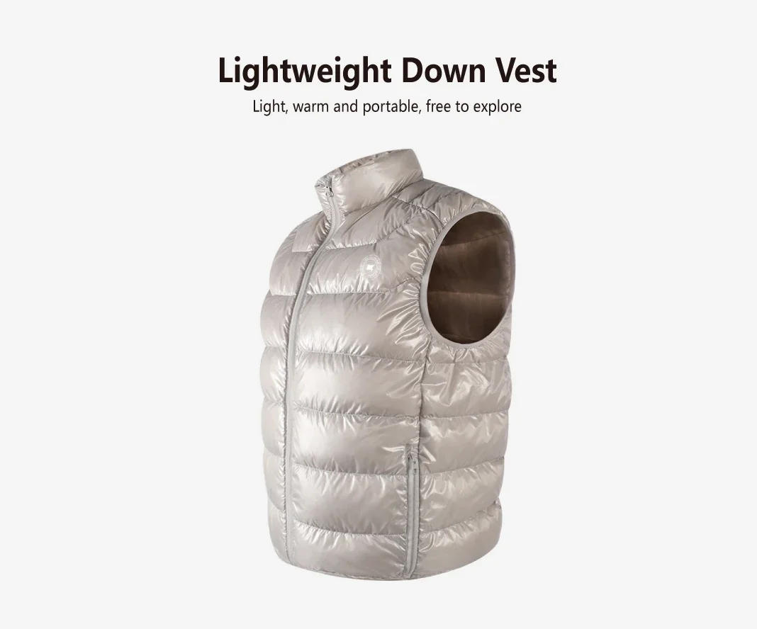 Description Picture 3 of itemAEGISMAX Unisex Winter Warm Down Vest Sleeveless Jacket Ultralight Goose Down Waistcoat for Hiking Climbing Skiing