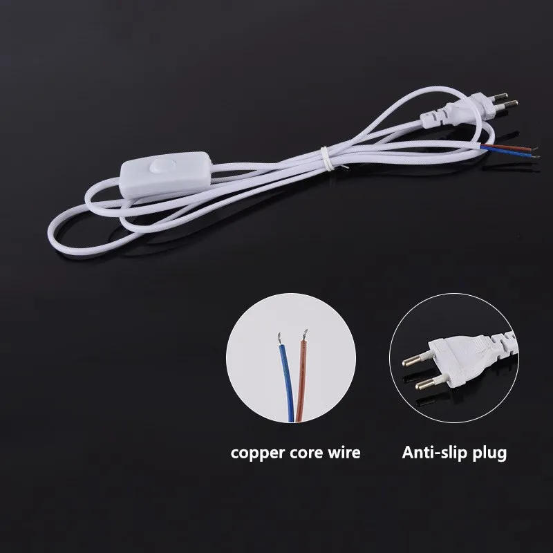 Description Picture 2 of itemUS EU Plug 303 220V Power Cable Cord With Switch US EU Electric Extension Cable Wire AC 220V Power Cord Desktop Strip Cable 1.8m