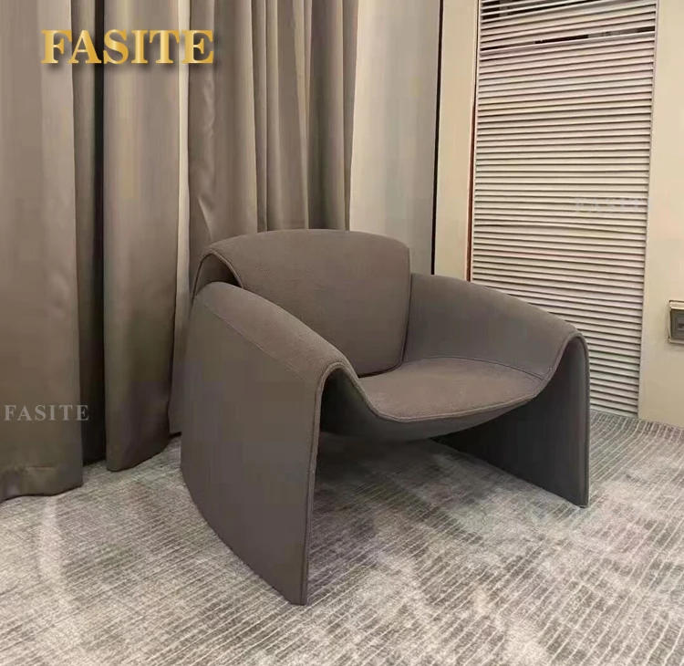 Description Picture 2 of itemLeisure Relaxing House Coffee Fluted Crab Chair Half Round  Living Room Classic Style Colorful Low Back Single Seater Sofa Chair