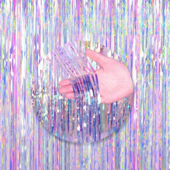 2M Party Backdrop Curtains Glitter Gold Tinsel Fringe Foil Curtains wedding birthday party decoration Adult Anniversary Decor