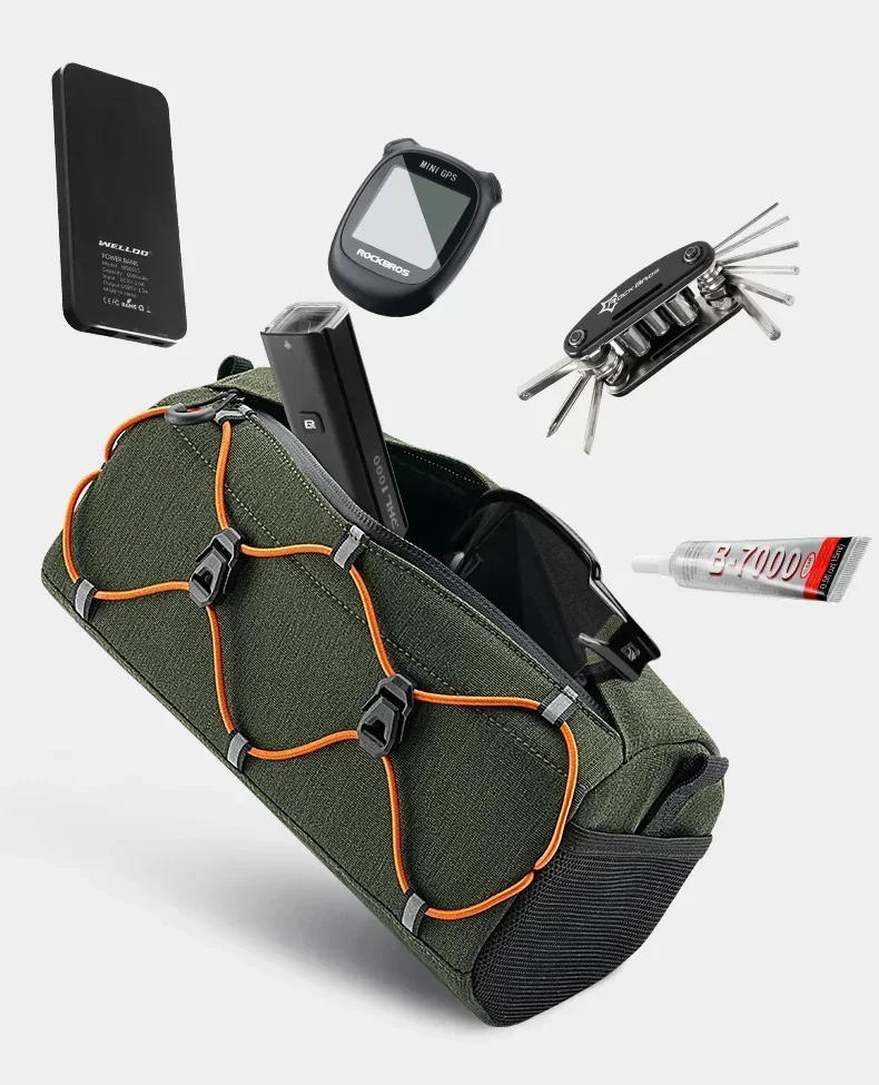 Description Picture 6 of itemROCKBROS Bicycle Handlebar Bag 2.2L Multifunctional Mtb Road Cycling Bike Bag Adjustable Shoulder Bag 3D Design Bicycle Packet