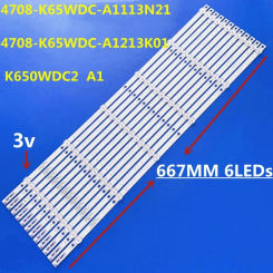 5set LED Backlight Strip For K650WDC2 A1 4708-K65WDC-A1113N21 4708-K65WDC-A1213K01 65PUF6263/T3 65U810 65PUF6023/T3 65HFF5358/T3