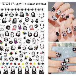 WG series WG117 cartoon 3D Back glue Self-adhesive Nail art Nail sticker decoration tool Sliders For Nail Decals