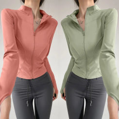 Sun Quick Drying Sports Coat Women's Tight Top Yoga Jacket Long Sleeve Zipper Jacket Running Fitness Women's Jacket S-3XL