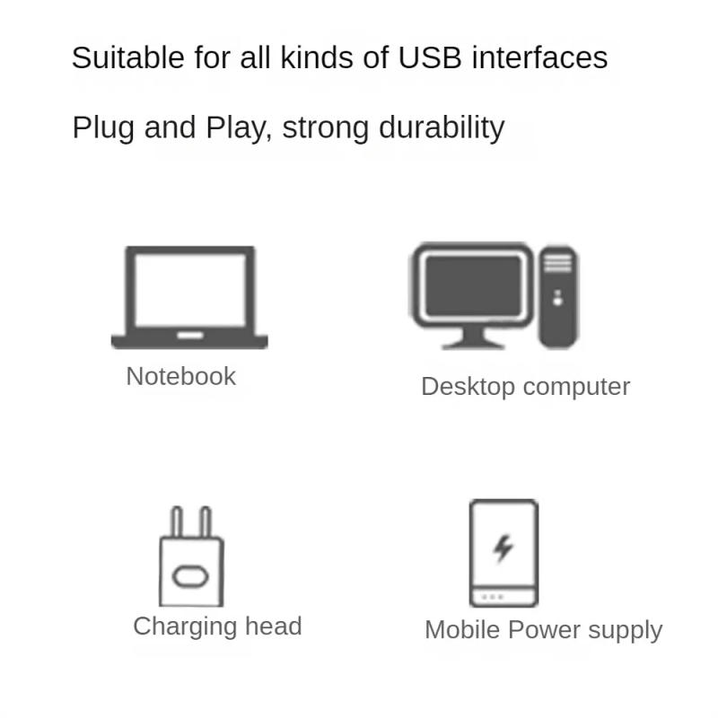 Description Picture 3 of item1-10Pcs USB Night Light Mini LED Night Light USB Plug Lamp Power Bank Charging USB Book Lights Round Reading Eye Protection Lamp