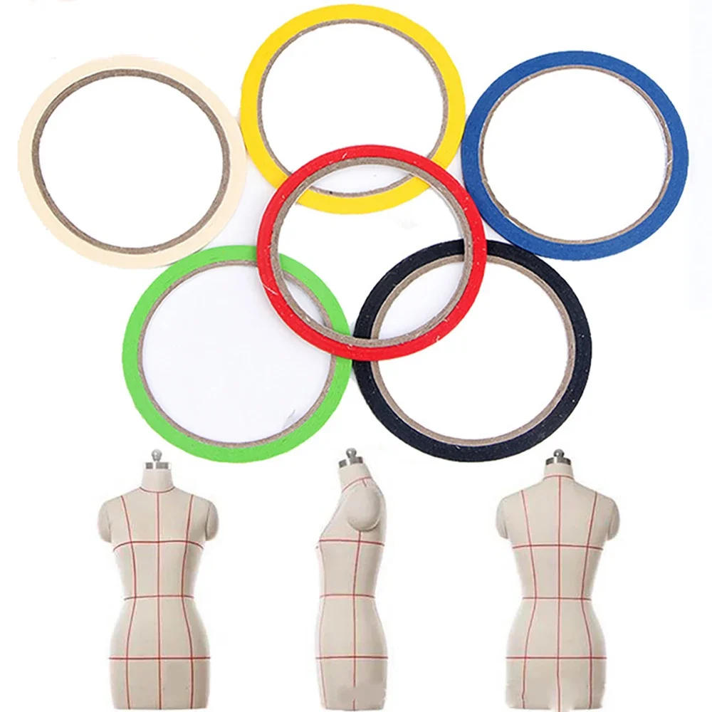 Description Picture 2 of item1pc 3mm*20m Draping Tape Mannequin Marking Tape Clothes Sewing Whiteboard Making Self-Adhesive Artist Tape For Sewing Marks