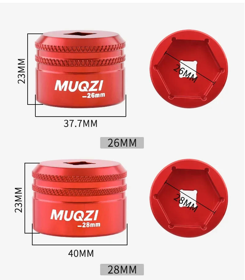 Description Picture 3 of itemFork Top Cap Socket Tool 26mm 28mm 32mm Top Cap Wrench For Fox Fork 36 38 40 Bicycle Repair Tools