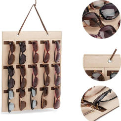 1PC Dressing room wall hanging bag Multifunctional sunglasses display box Sunglasses storage bag Glasses organizer bag foldable