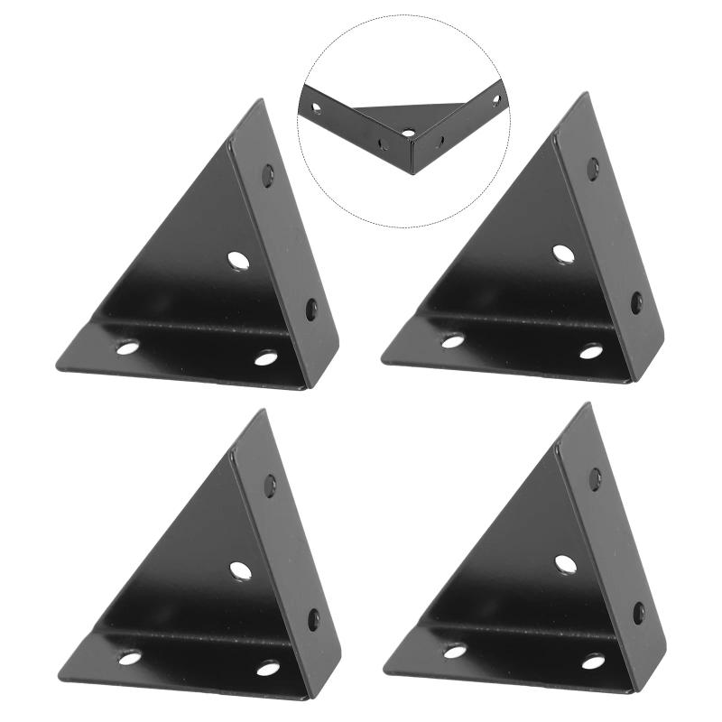 Description Picture 4 of item4PCS Black/White Corner Brackets Heavy Iron Angle Corner Brackets Protector Right Angle Corner Stand For A Variety Of Furniture
