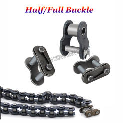 Transmission Half/Full Buckle Chain Industrial Drive Chain 06B/08B/10A/12A/16A/08A/06C-1 Roller Chain Connector Carbon Steel