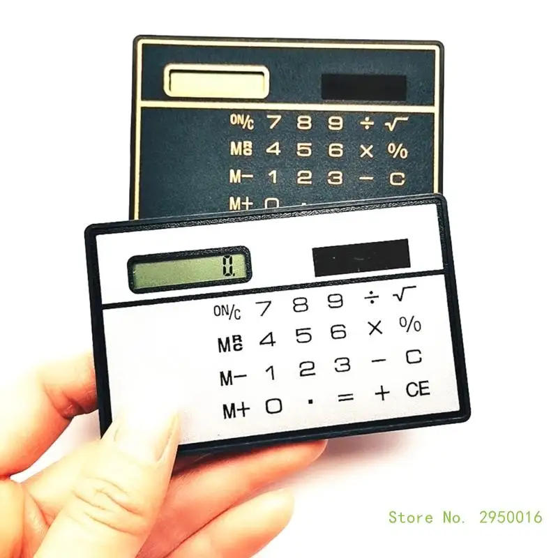 Description Picture 6 of item8 Digit Ultra Thin Solar Power Calculator with Touch Screen Credit Card Design Portable Mini Calculator for Business School