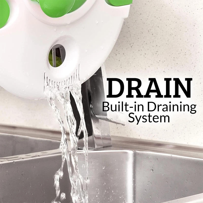 Description Picture 4 of itemKitchen Fruit And Vegetable Dehydrator 5 Liter Manual Turntable Safety Cover Lock Rotating Handle With Built In Drainage System