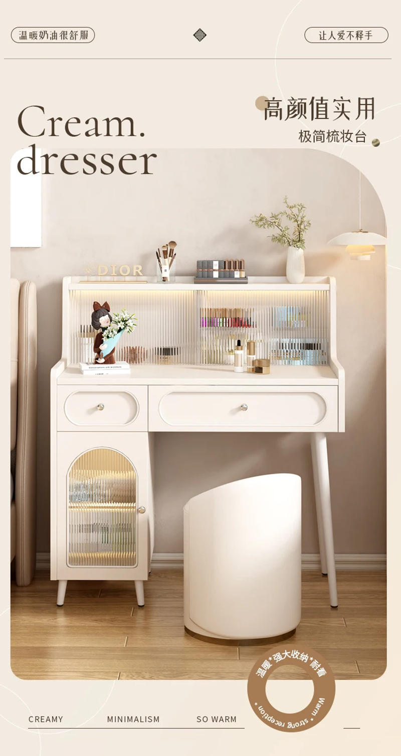 Description Picture 2 of itemStorage Drawers Dressing Table Study Women Living Room Desk Dressing Table White Large Penteadeiras De Maquiagem Furniture