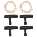 2 Sets Drawstring Garage Door Pull Cord Replacement Attic Rope Knobs Handle Ladder Cable Plastic Puller