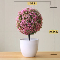 Artificial Plant Artificial Flower Home Decor Bonsai Tree Pot Plant Fake Flower Potted Ornament For Home Room Garden Decoration