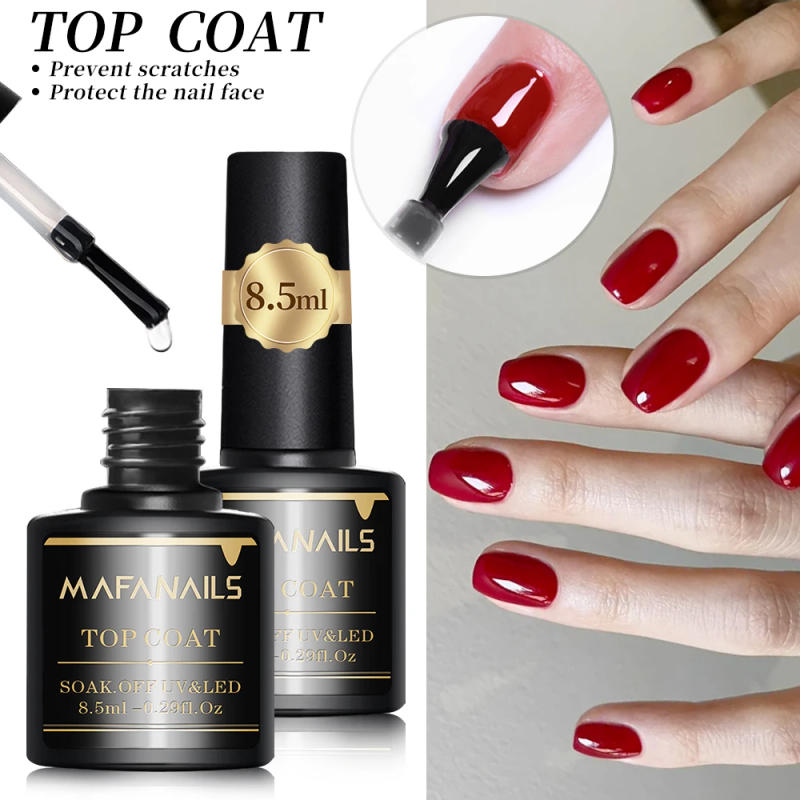 Description Picture 3 of item2PCS Base Coat & Top Coat Gel Polish Set 17ml LED Light Curing Quick-drying Transparent Glossy Mirror Lasting Nail Art Gel