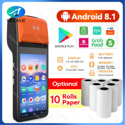 Android POS Printer 58mm Bluetooth Thermal Receipt Printer 57mm Portable Terminal Point Of Sale System All in One Impressora