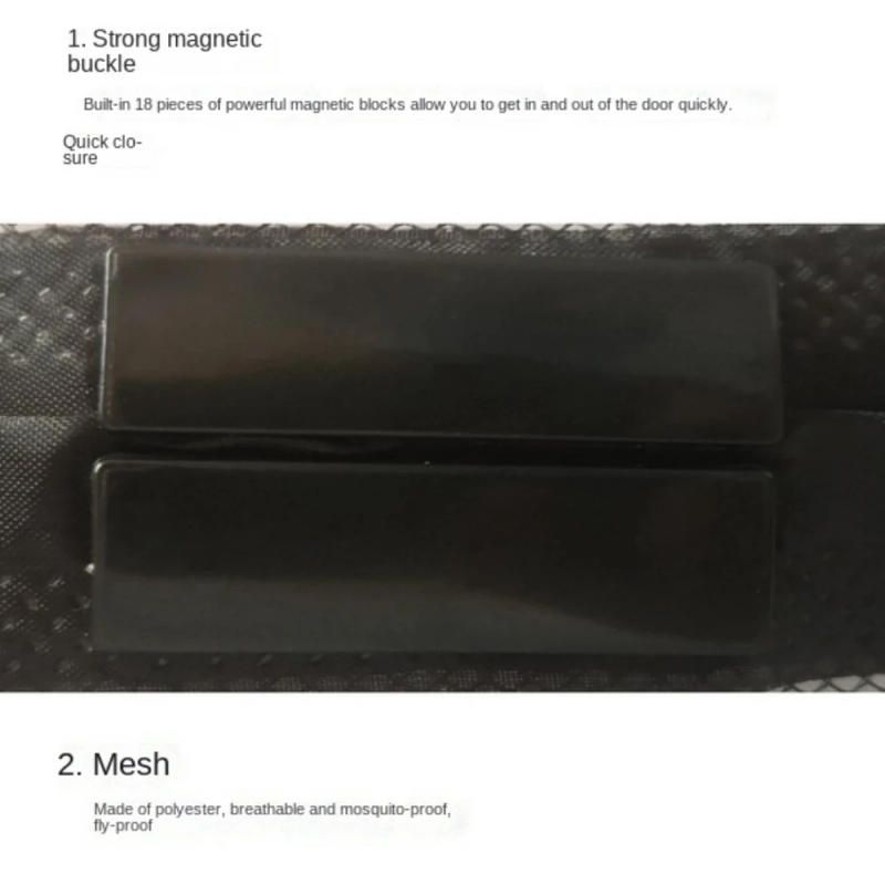 Description Picture 5 of item80/90/100 Cm Magnetic Screen Door Mosquito Nets for Window Anti-mosquito Net Curtains Automatic Closing Magnetic Door Curtain