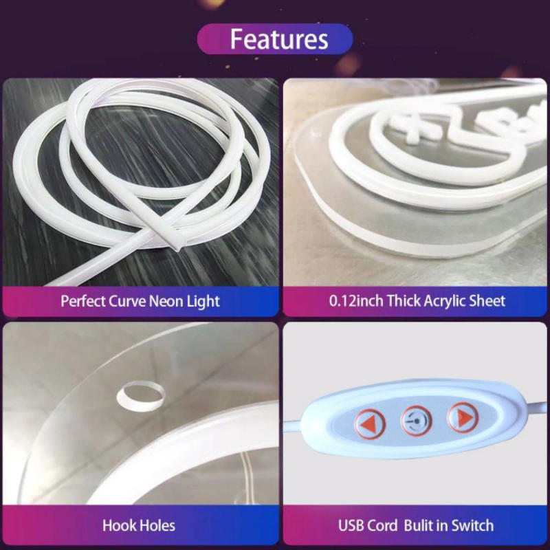 Description Picture 5 of itemGhost Pumpkin Neon Signs LED Neon Light Sign USB Power Adjust Brighting For Halloween Decor Home Bedroom Room Decor Party