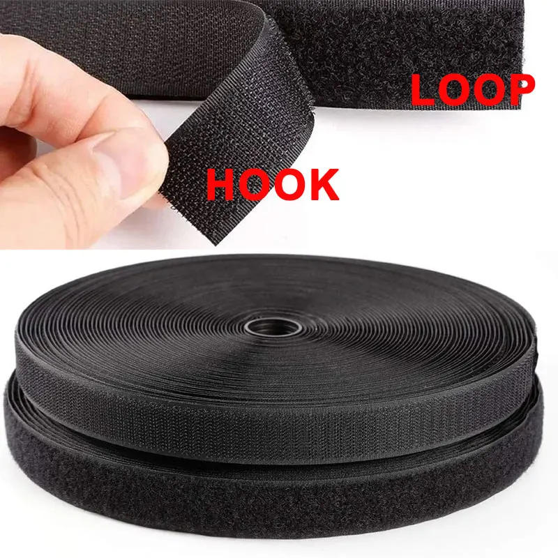 Description Picture 3 of item1-25Meters Sew On Hook and Loop Tape Fastening Nylon Fabric Tape Non-Adhesive Fastener Strips Interlocking Tape 16/20/25/30/50mm