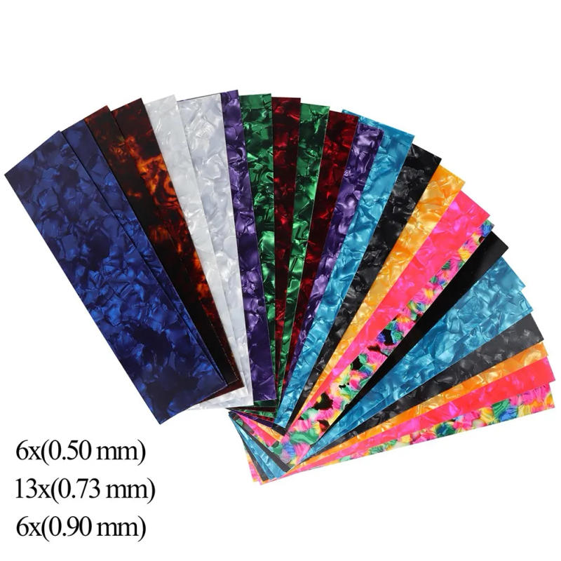 Description Picture 4 of item25Pcs Guitar Pick Punch Customize DIY Celluloid Sheet Film Strips Celluloid Guitar Pick Strips Create Picks With Any Picks Maker
