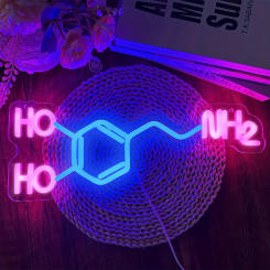 Radiant Dopamine Neon Signs LED Neon Light Sign Light Up Neon Signs for Gaming Rooms, Bedrooms, Weddings & Bars Party Bistro