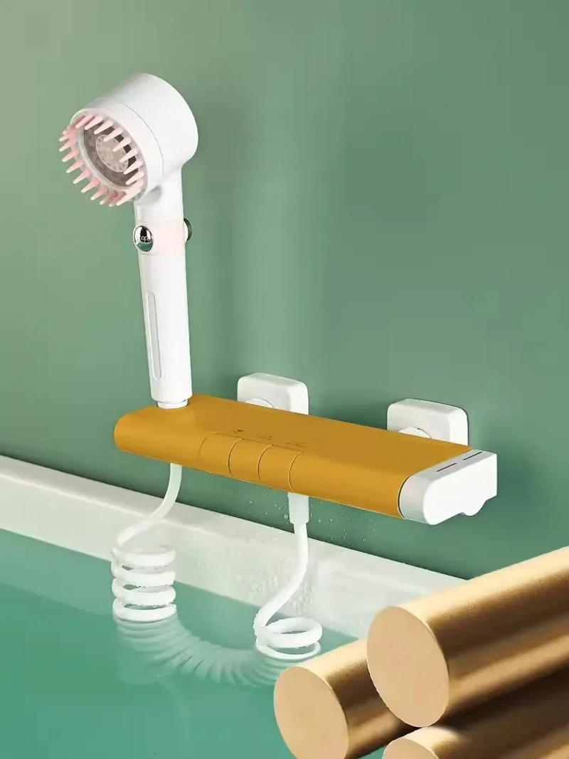 Description Picture 6 of itemBath and Shower Faucet Set Wall Mounted Thermostatic White Brass with muti function Head Set