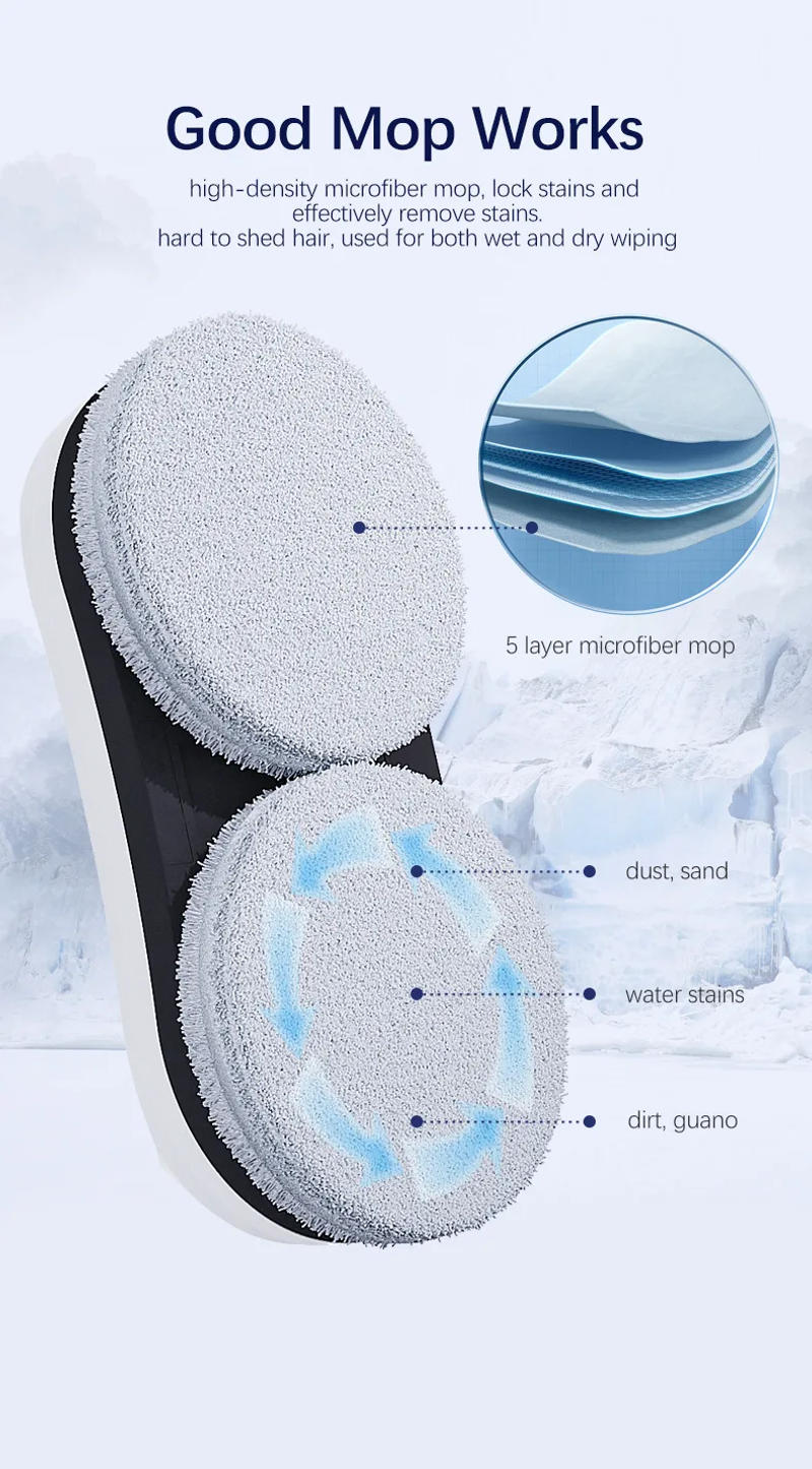 Description Picture 5 of itemIntelligent Window Cleaning Robot Vacuum Cleaner Robot Window Cleaner Electric Glass Limpiacristales Remote Control for Home