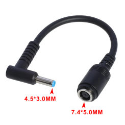 1PCS 7.4mm To 4.5mm DC Power Charger Converter Great Replacement DC Adapter Connector Cable For HP Dell Blue Tips