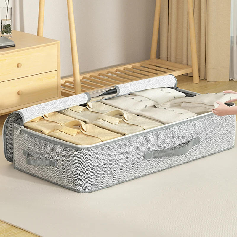 Description Picture 2 of itemOversized bed bottom storage box Foldable clothes quilt organizer bag Dustproof bedroom toy clutter storage bag