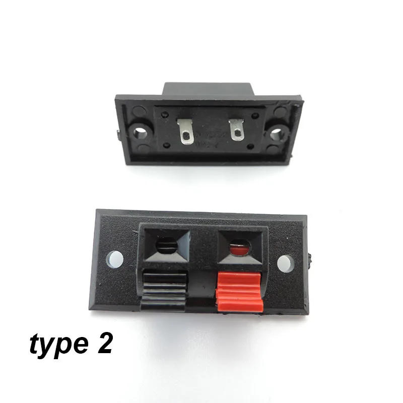 Description Picture 3 of item2pcs Connector Terminal 2P 4P Positions Push In Jack Spring Load Audio power supply Speaker Breadboard Clips switch button a1