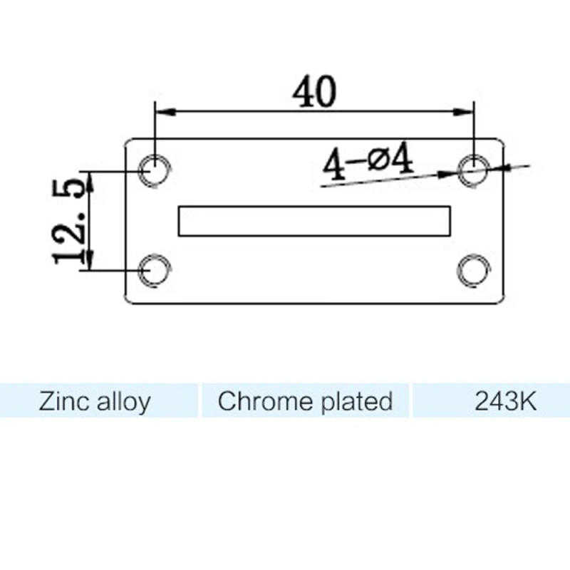 Description Picture 2 of itemOne 4.7cm*2.1cm Coin Entry Rectangular Zinc Alloy Chrome Plated Tokens Enter For Arcade Game Machine Hardware Accessories