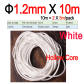 1.2mm X10m White