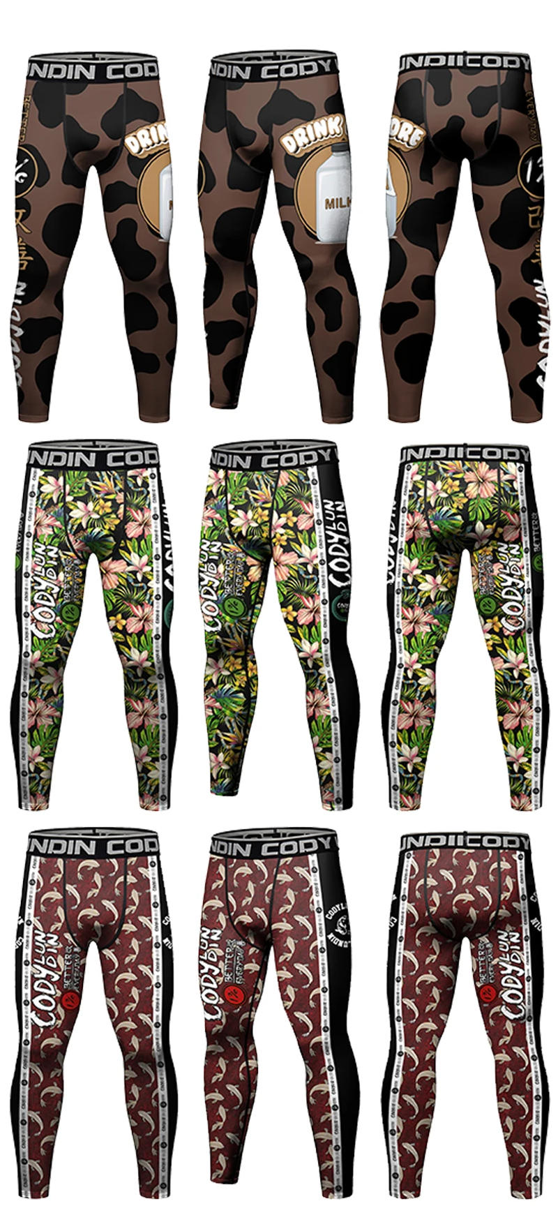 Description Picture 4 of itemWholesale Cheaper High Quality Sublimation Workout Running High Elasticity Sports Athletic Tight Yoga Fitness Pants Men Leggings