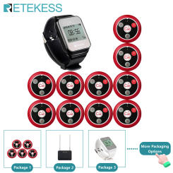Retekess Wireless Calling System Restaurant Pager TD108 Waterproof Watch Receiver T117 Waiter Call Buttons For Hookah Cafe Bar